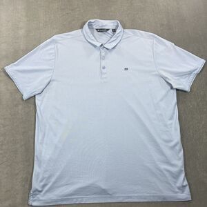 Travis Mathew Mens XXL Blue Performance Golf Polo‎ Shirt